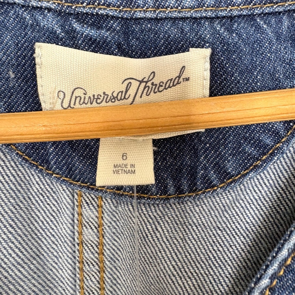 Universal Thread Women's Denim Button Front Midi … - image 3